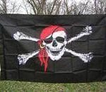 vendor-unknown Flag Pirate Red Hat Standard Flag 2 x 3 ft.