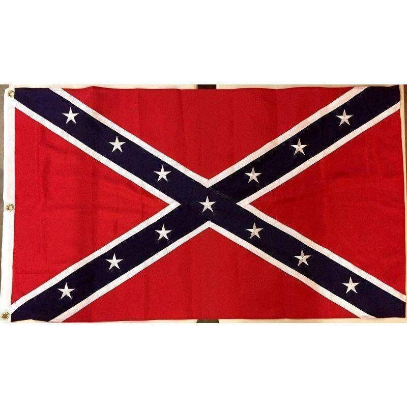 RU Flag Rebel Cotton Flag with Embroidered Stars 3 x 5 ft.