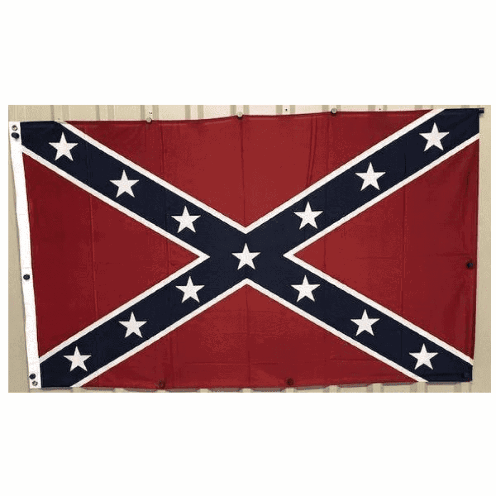 Flag Place Flag Rebel Flag - Confederate Battle Flag - Knitted Outdoor 3 x 5 - Herculite