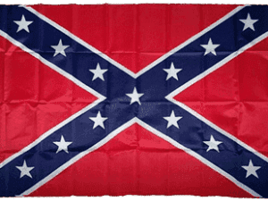 RU Flag Rebel Flag plus Pin plus  Bumper Sticker 3x5 ft  (Assembled in Amercia) Confederate Flag
