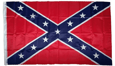 RU Flag Rebel Flag plus Pin plus  Bumper Sticker 3x5 ft  (Assembled in Amercia) Confederate Flag