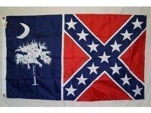 RU Flag South Carolina Battle Flag - Nylon Embroidered Flag 3 x 5 ft.