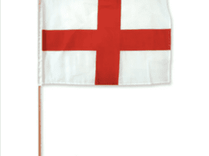 RU Flag St. George's Cross/ England Flag 12 x 18 inch on a stick