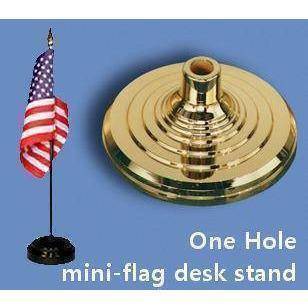 RU Flag Stand Desk Stand Flag Holder - 1 hole (gold)