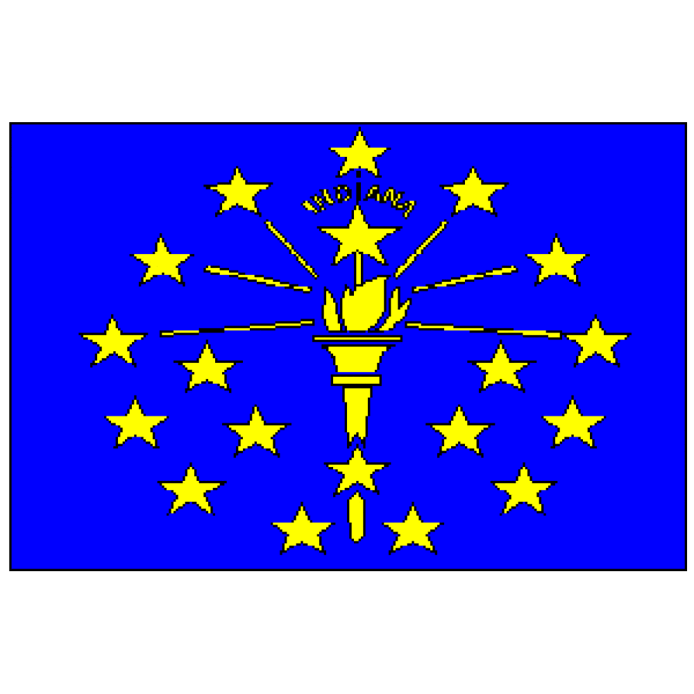 RU Flag State of Indiana Flag 4 X 6 ft. Large