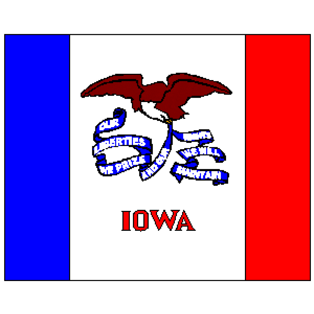 RU Flag State of Iowa Flag 2 X 3 ft. Junior