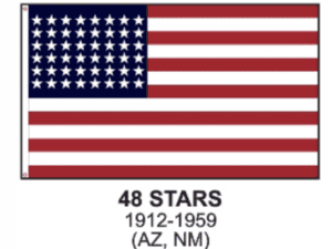 48 Star American Flag – 1912 to 1959 – 2 Ply Nylon 3×5 ft.