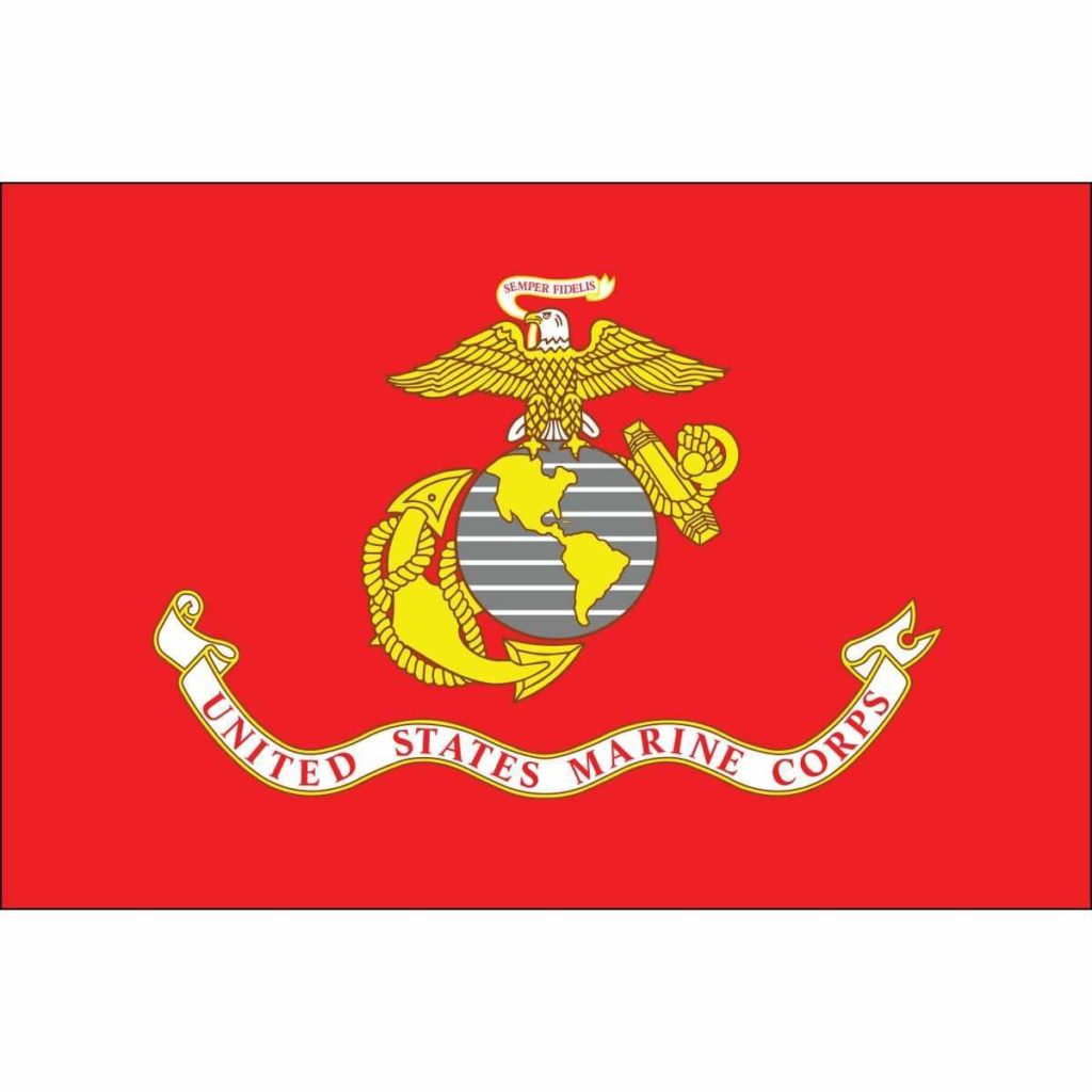 vendor-unknown Flag USMC, Marine Corps Flag 5 x 8 Nylon Dyed Flag (USA Made)