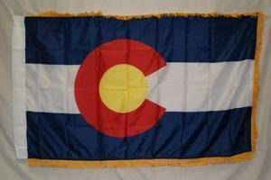 vendor-unknown Flag Colorado Flag 3 x 5 ft. Standard with Fringe