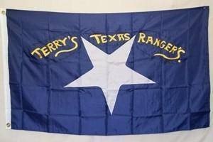 vendor-unknown Flag Confederate Terry's Texas Rangers Flag Nylon Embroidered 3 x 5 ft.