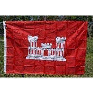 vendor-unknown Flag Corps of Engineers Vessel Nylon Flag 3 x 5 ft.