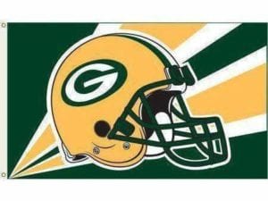 vendor-unknown Flag Green Bay Packers Helmet Flag 3 x 5 ft