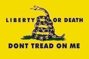 vendor-unknown Flag Liberty or Death Gold Tactical Flag 3 X 5 ft. Standard