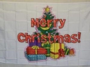 vendor-unknown Flag Merry Christmas With Gifts Flag 3 X 5 ft. Standard