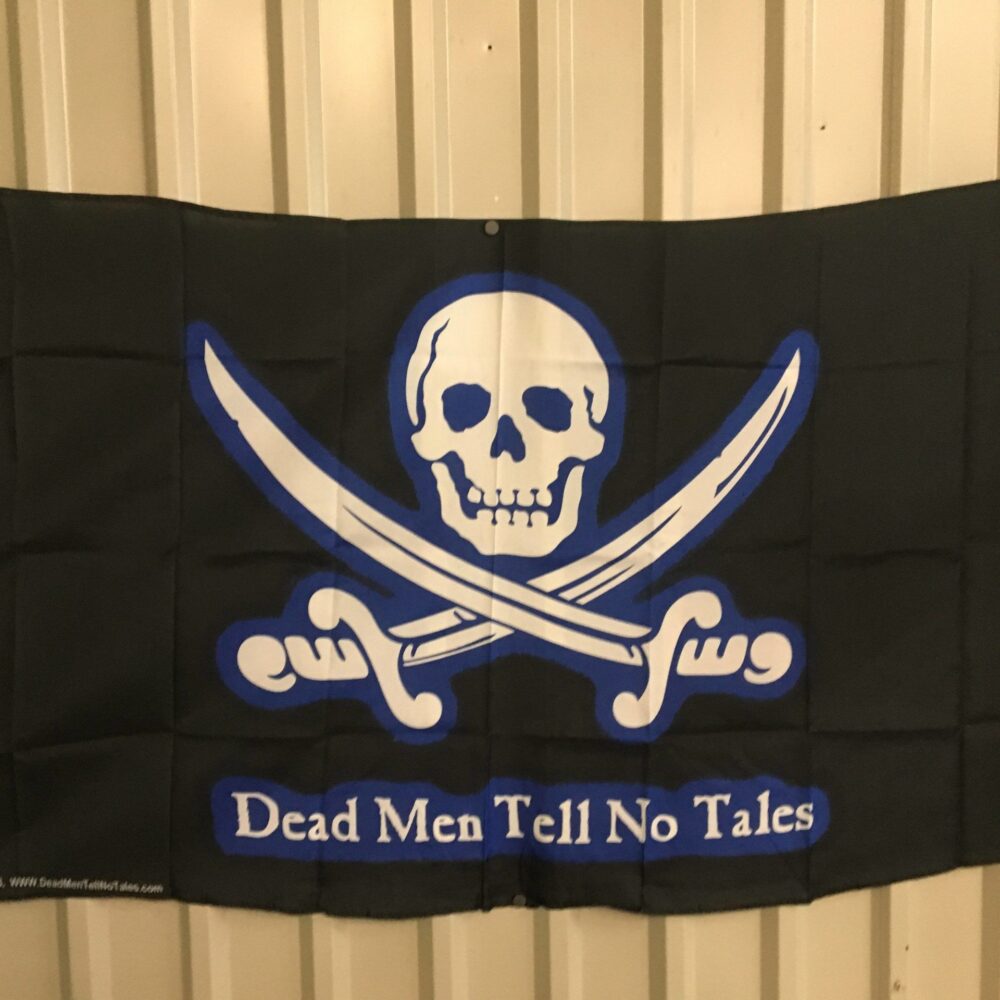 vendor-unknown Flag Pirate Dead Men Tell No Tales (Blue) Flag 3 X 5 ft. Standard