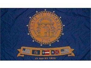 State of Georgia Flag (2001 to 2003) 4 X 6 Inch pack of 10
