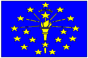 State of Indiana Flag 4 X 6 Inch pack of 10