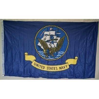 vendor-unknown Flag U.S. Navy Double Knitted Nylon 4 x 6 Flag
