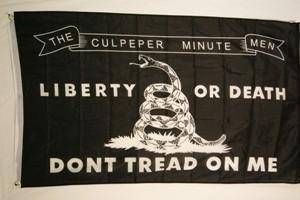 vendor-unknown Gadsden Flags (Don't Tread on Me Flags) Don't Tread on Me, Black Culpeper Minutemen Flag 3 X 5 ft. Standard