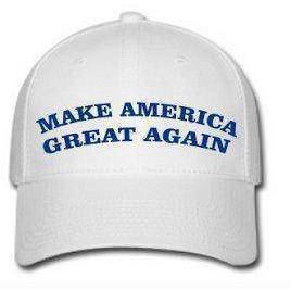 vendor-unknown Hats & Ball Caps Make America Great Again Cap (white with blue thread)
