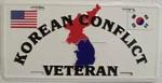 vendor-unknown Historic War Flags Korean War Veteran License Plate