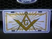 RU License Plate Mason Masonic License Plate