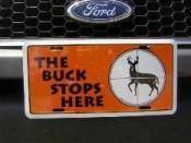 vendor-unknown License Plates and Metal Signs Buck Stops Here License Plate