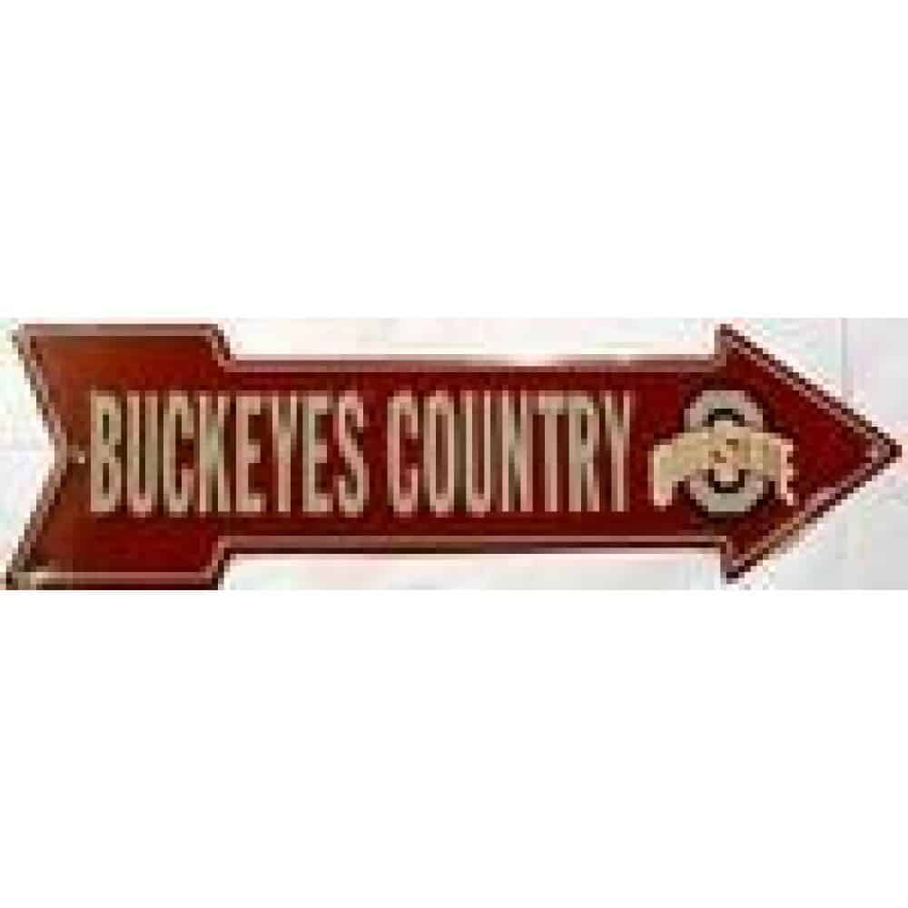 vendor-unknown License Plates and Metal Signs Buckeyes Country Ohio State Arrow Sign