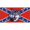 Vendor unknown License Plates and Metal Signs Confederate Flag Wolf License Plate
