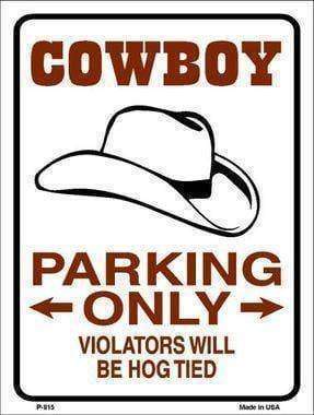 vendor-unknown License Plates and Metal Signs Cowboy Parking Only Parking Sign (USA MADE)