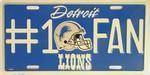 vendor-unknown License Plates and Metal Signs Detroit Lions #1 Fan License Plate