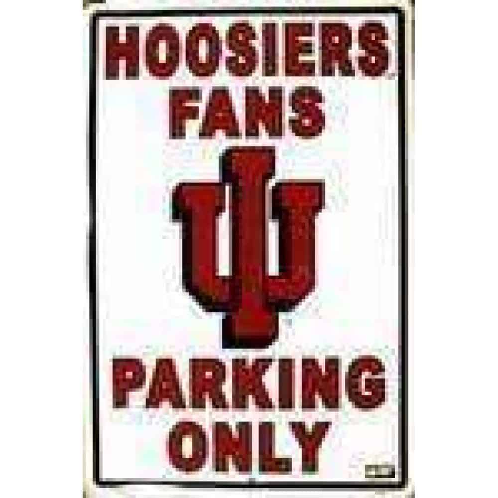 vendor-unknown License Plates and Metal Signs Indiana Hoosiers Fans Parking Only