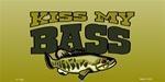 vendor-unknown License Plates and Metal Signs Kiss My Bass Fishing License Plate