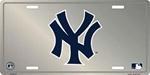 vendor-unknown License Plates and Metal Signs New York NY Yankees MLB Chrome License Plate