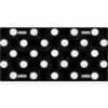 vendor-unknown License Plates and Metal Signs Polka Dots - White on Black Blank