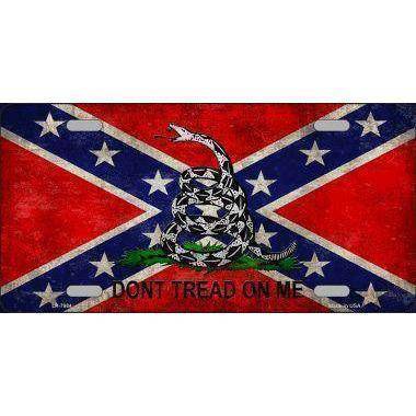 vendor-unknown License Plates and Metal Signs Rebel Don't Tread on Me License Plate