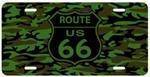 vendor-unknown License Plates and Metal Signs RT Route 66 Camouflage License Plate  Plates Plate