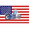 vendor-unknown License Plates and Metal Signs USA Motorcycle Flag 3 X 5 ft. Standard