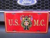 vendor-unknown License Plates and Metal Signs USMC License Plate