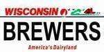 vendor-unknown License Plates and Metal Signs Wisconsin State Background License Plate - Brewer