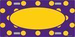 vendor-unknown License Plates and Metal Signs Yellow on Purple Polka Dot License Plate