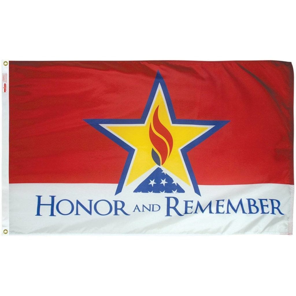 vendor-unknown Military Flags Honor and Remember 3 x 5 Outdoor Nylon Dyed Flag (USA Made)