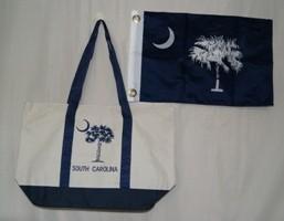 vendor-unknown Other Cool Flag Items South Carolina White and Blue Beach Bag
