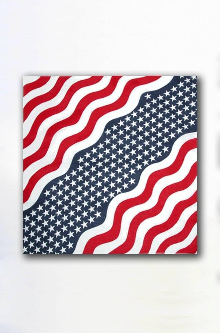 vendor-unknown Other Cool Flag Items Wavy USA Bandana