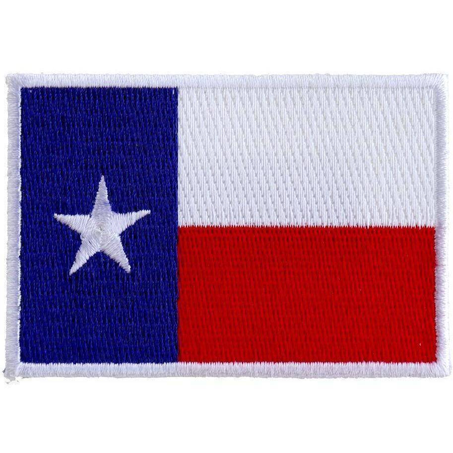 TCP Patch State of Texas Flag White Border Patch - 2 x 3 inch