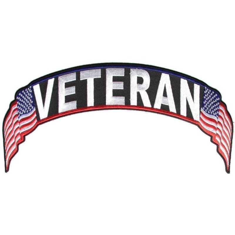 TCP Patch Veterans US Flag Rocker Patch 2.5 x 12 inches