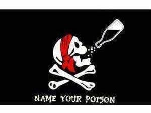 vendor-unknown Pirate Flags (Jolly Roger Flags) Jolly Roger Name Your Poison Flag 3 X 5 ft. Standard