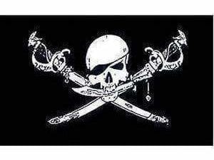 vendor-unknown Pirate Flags (Jolly Roger Flags) Pirate Flag, Brethren Of the Coast Jolly Roger Flag 12 x 18 inch on Stick