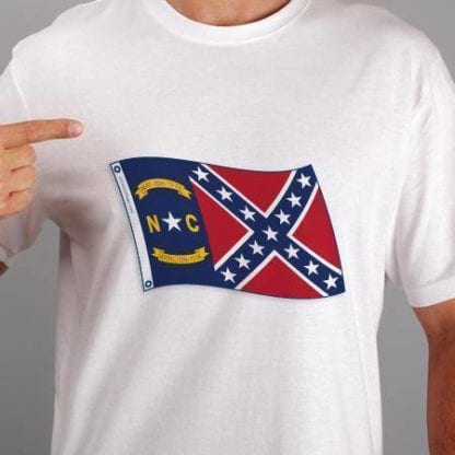 Vendor unknown Rebel Flags Confederate Flags North Carolina Rebel T shirt 4xl