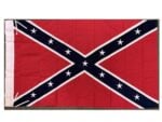vendor-unknown Rebel Flags & Confederate Flags Rebel Cotton Flag 3 x 5 ft. with sleeves and ties